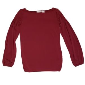 Worthington stretch medium burgundy blouse